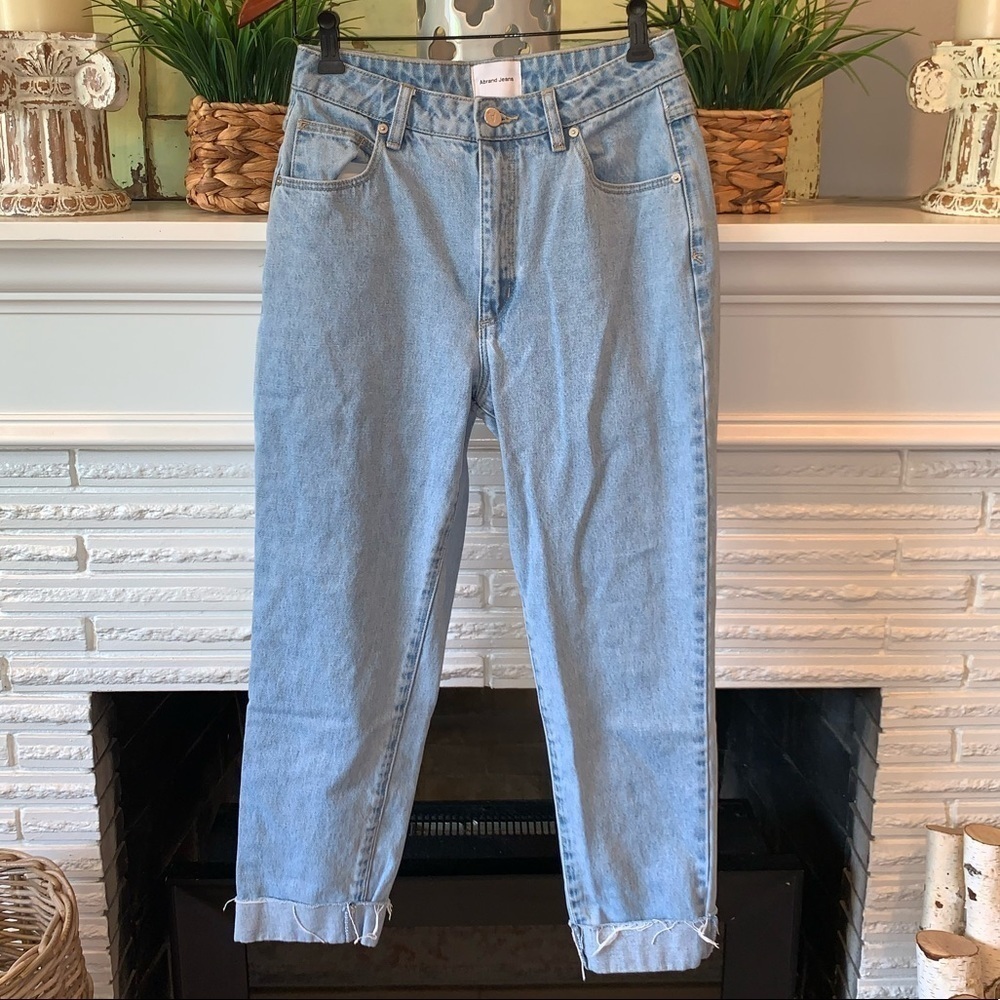 ABRAND ‘94 High Waist Slim Light Wash Gina Ankle Jeans Size 28 Like New
